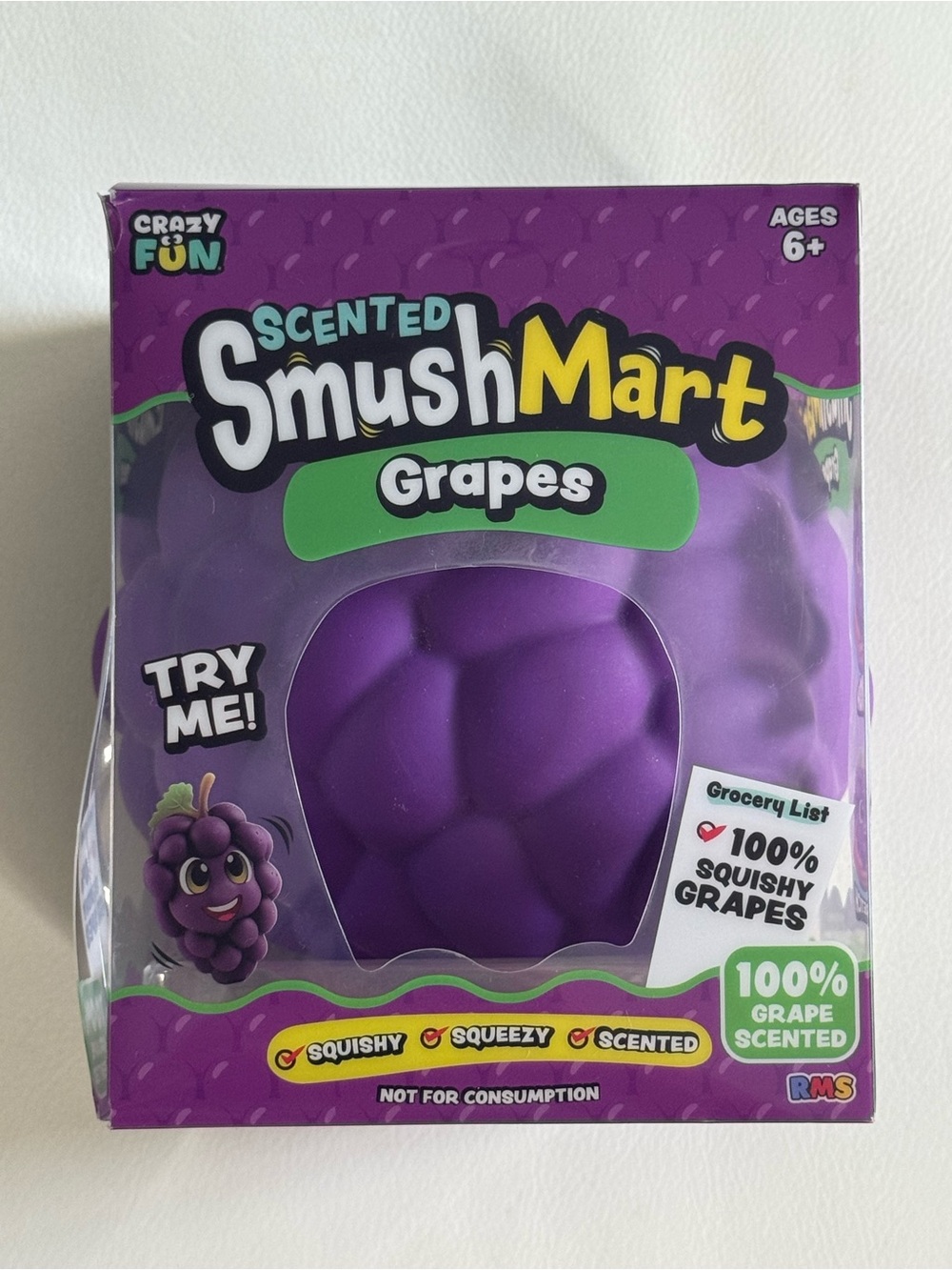 Crazy Fun SmushMart Scented Grape RMS Squishy Squeeze NEW SHIPS TODAY